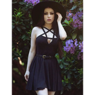 Chic Pentagram Harness Dress for a Gothic Summer Look - S - Dress