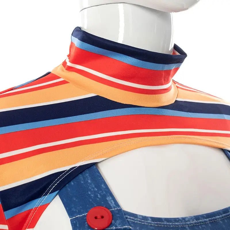 Chucky Doll Inspired Adult Onesie Cosplay Costume Set - Cosparty