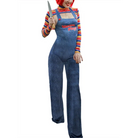 Chucky Doll Inspired Adult Onesie Cosplay Costume Set - Pants Style / S - costume