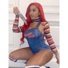 Chucky Doll Inspired Adult Onesie Cosplay Costume Set - Cosparty