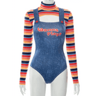 Chucky Doll Inspired Adult Onesie Cosplay Costume Set - Cosparty