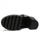 Chunky Biker Ankle Boots in High - Quality Vegan Leather - Cosparty