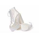 Chunky Square-Heeled Baby Doll Ankle Boots with Clear TPU Upper - shoes