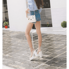 Chunky Square - Heeled Baby Doll Ankle Boots with Clear TPU Upper - Cosparty