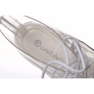 Chunky Square - Heeled Baby Doll Ankle Boots with Clear TPU Upper - Cosparty