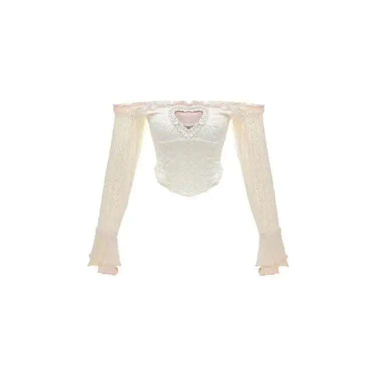 Cinched & Pretty Babydoll Outfit in Soft Pink and White - outfit