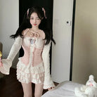 Cinched & Pretty Babydoll Outfit in Soft Pink and White - outfit