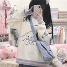 Cinnamoroll Blue and White Pullover Crewneck Hoodie - Cosparty