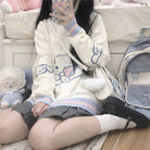 Cinnamoroll Blue and White Pullover Crewneck Hoodie - Cosparty