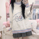 Cinnamoroll Blue and White Pullover Crewneck Hoodie - Cosparty