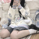 Cinnamoroll Blue and White Pullover Crewneck Hoodie - Cosparty