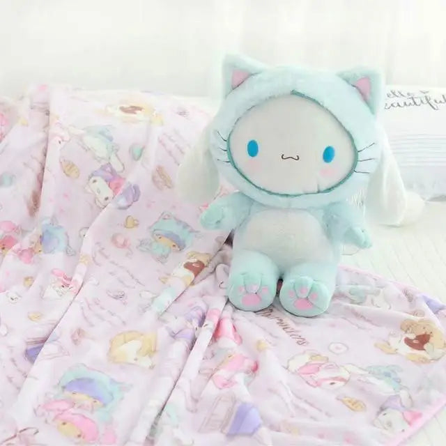 Cinnamoroll Pastel Fairy-Kei Blanket and Plush Set - blanket