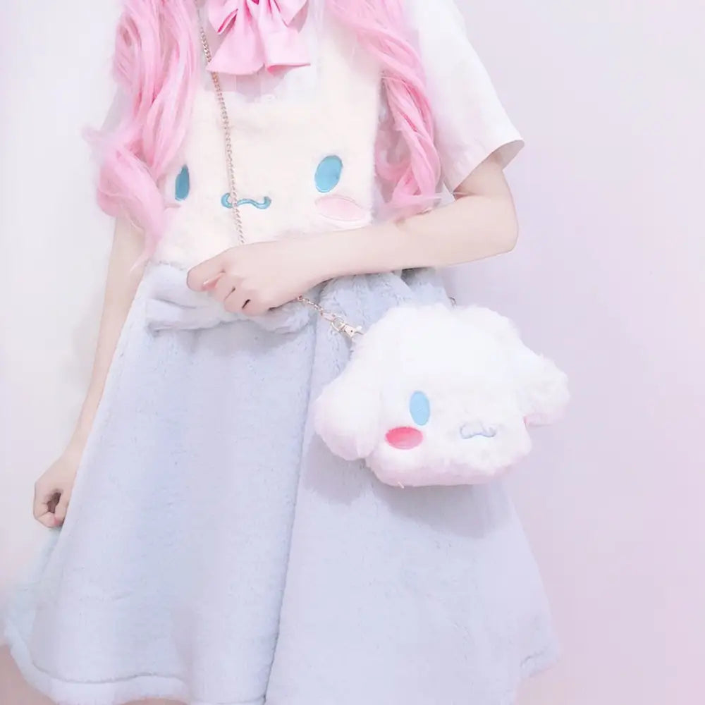 Cinnamoroll Plush Puppy Handbag for Fairy-Kei Style Outfits - purse