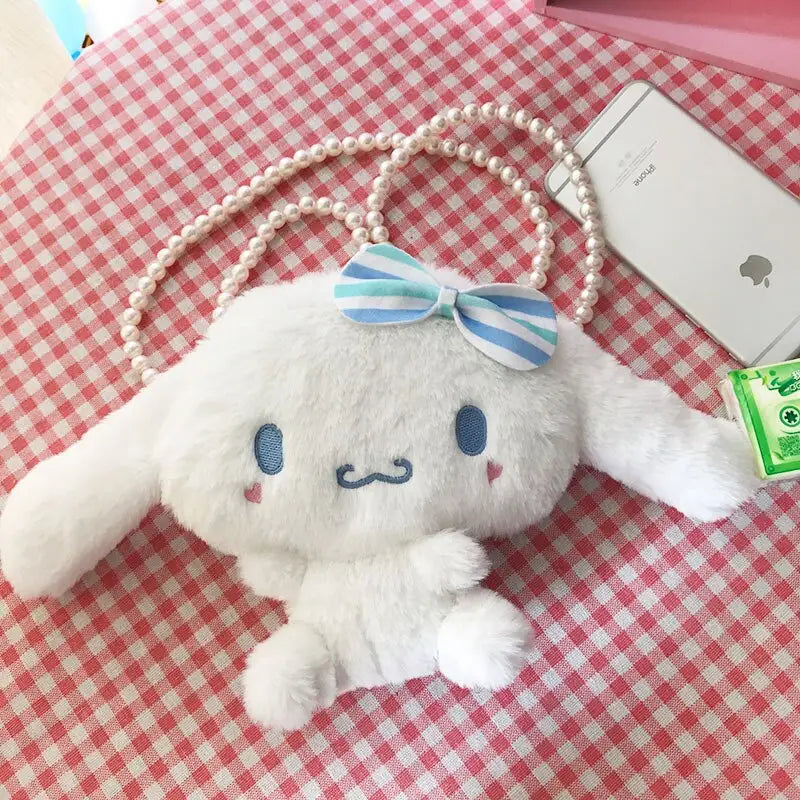 Cinnamoroll Plush Puppy Handbag for Fairy-Kei Style Outfits - purse