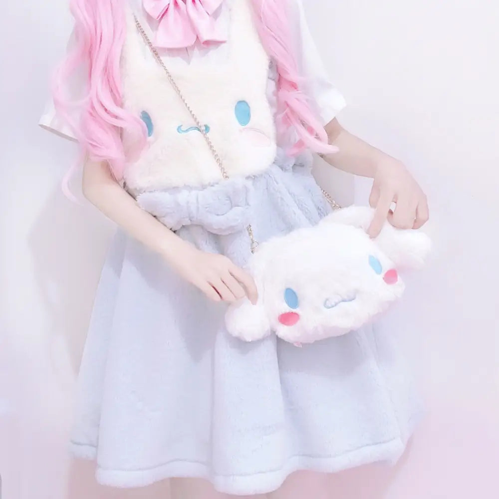 Cinnamoroll Plush Puppy Handbag for Fairy-Kei Style Outfits - purse