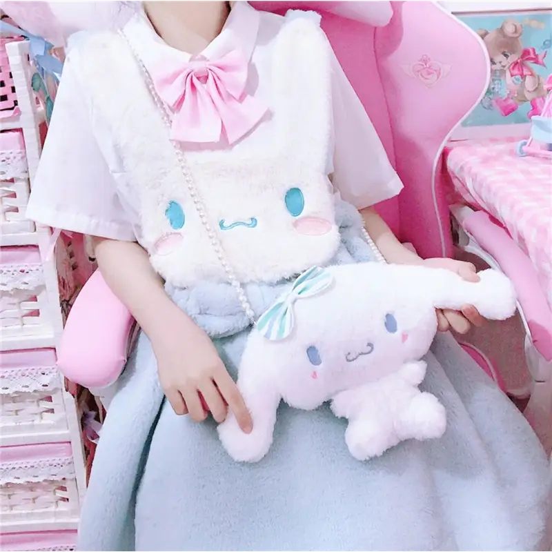 Cinnamoroll Plush Puppy Handbag for Fairy-Kei Style Outfits - purse