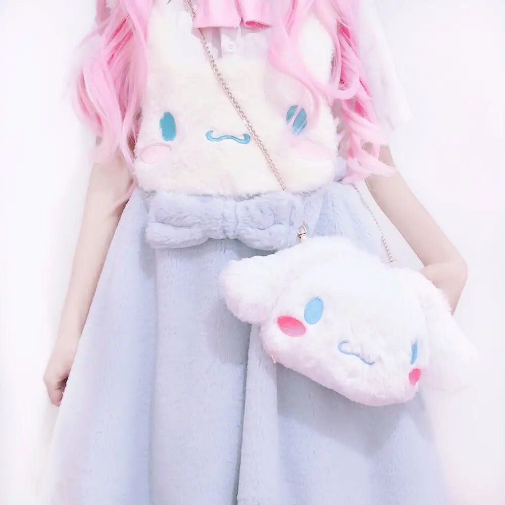 Cinnamoroll Plush Puppy Handbag for Fairy-Kei Style Outfits - purse