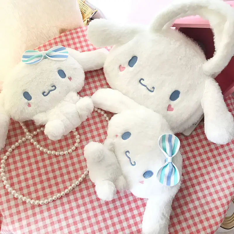 Cinnamoroll Plush Puppy Handbag for Fairy-Kei Style Outfits - purse