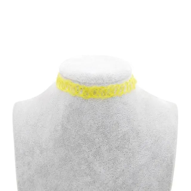 Classic 90s Inspired Choker Necklace in Various Colors - Cosparty