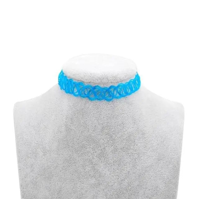Classic 90s Inspired Choker Necklace in Various Colors - Cosparty