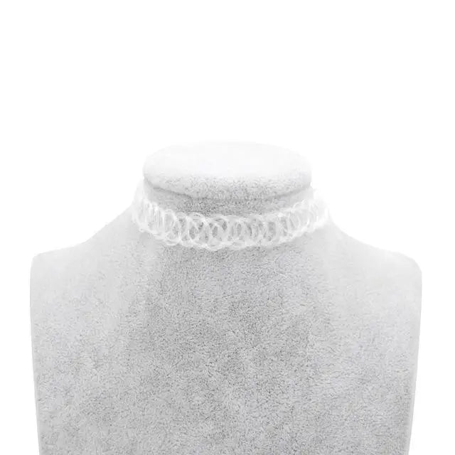 Classic 90s Inspired Choker Necklace in Various Colors - Cosparty