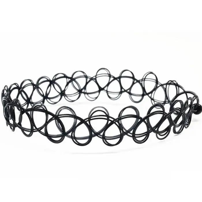 Classic 90s Inspired Choker Necklace in Various Colors - Cosparty