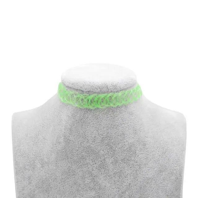 Classic 90s Inspired Choker Necklace in Various Colors - Cosparty