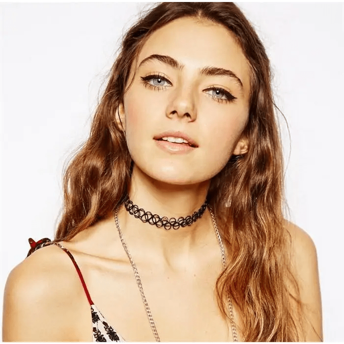 Classic 90s Inspired Choker Necklace in Various Colors - Cosparty