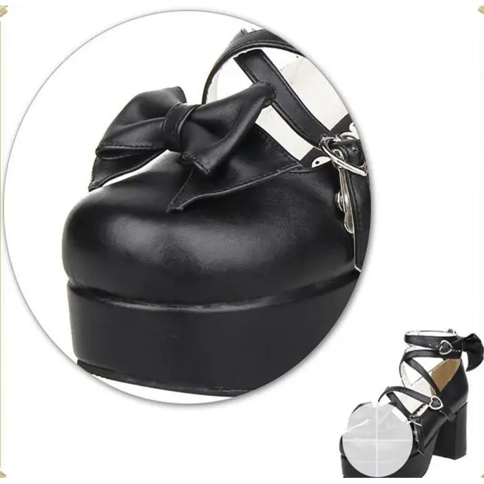 Classic Strappy Wrap-Around Ankle Lolita Shoes with Block Heel - Shoes