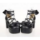 Classic Strappy Wrap-Around Ankle Lolita Shoes with Block Heel - Shoes