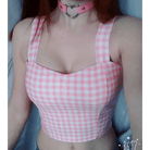 Classy Summer Crop Top Camisole with Built - In Support - Cosparty