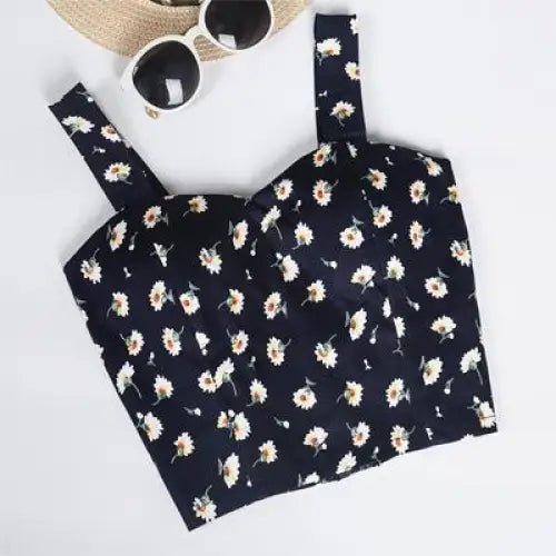 Classy Summer Crop Top Camisole with Built - In Support - Cosparty