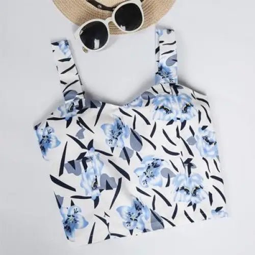 Classy Summer Crop Top Camisole with Built - In Support - Cosparty