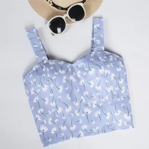 Classy Summer Crop Top Camisole with Built - In Support - Cosparty