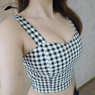 Classy Summer Crop Top Camisole with Built - In Support - Cosparty