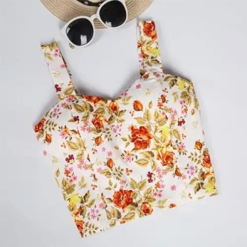 Classy Summer Crop Top Camisole with Built - In Support - Cosparty