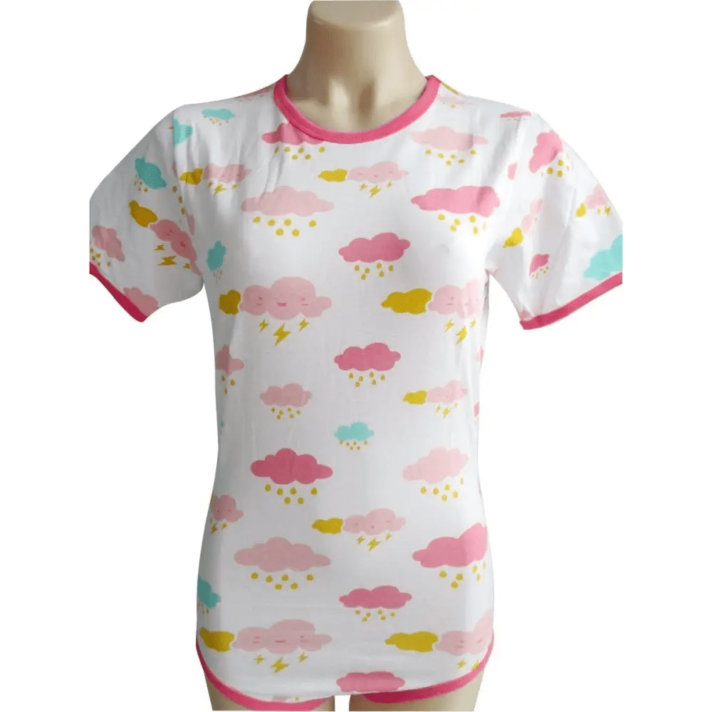 Cloudy Sky Adult Onesie with Snap Crotch for Kawaii Relaxation - Cosparty