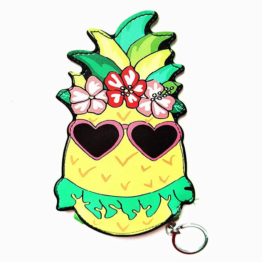 Colorful 3D Keychain Coin Pouches for Your Adventurous Spirit - Pineapple - coin purse