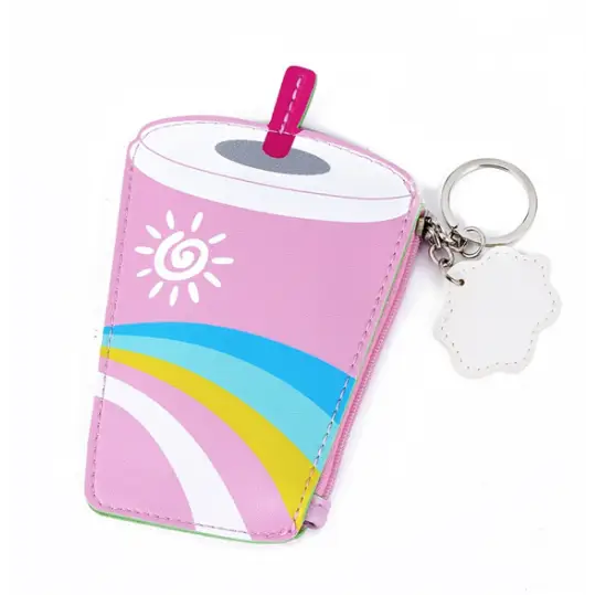 Colorful 3D Keychain Coin Pouches for Your Adventurous Spirit - Milkshake - coin purse