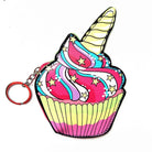 Colorful 3D Keychain Coin Pouches for Your Adventurous Spirit - Unicorn Cupcake - coin purse