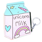 Colorful 3D Keychain Coin Pouches for Your Adventurous Spirit - Unicorn Milk - coin purse