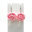 Colorful Polymer Clay Lollipop Rainbow Earrings and Pendant Necklace - Pink Earrings - Jewelry