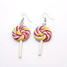 Colorful Polymer Clay Lollipop Rainbow Earrings and Pendant Necklace - Cosparty