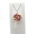 Colorful Polymer Clay Lollipop Rainbow Earrings and Pendant Necklace - Cosparty