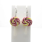 Colorful Polymer Clay Lollipop Rainbow Earrings and Pendant Necklace - Cosparty