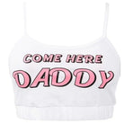 Come Here Daddy Cropped Tank Top with Matching Panties - Cosparty