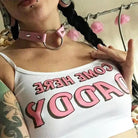 Come Here Daddy Cropped Tank Top with Matching Panties - Cosparty