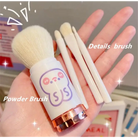 Compact 4 in 1 Makeup Brush Set for On-the-Go Touch-Ups - accessories