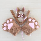 Complete Neko Cat Cosplay Accessories Set for All Sizes - Tan - Accessories