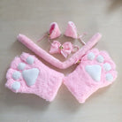 Complete Neko Cat Cosplay Accessories Set for All Sizes - Pink - Accessories